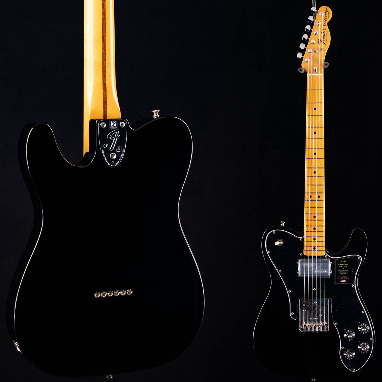 Fender American Vintage II 1977 Telecaster Custom Black 291 at