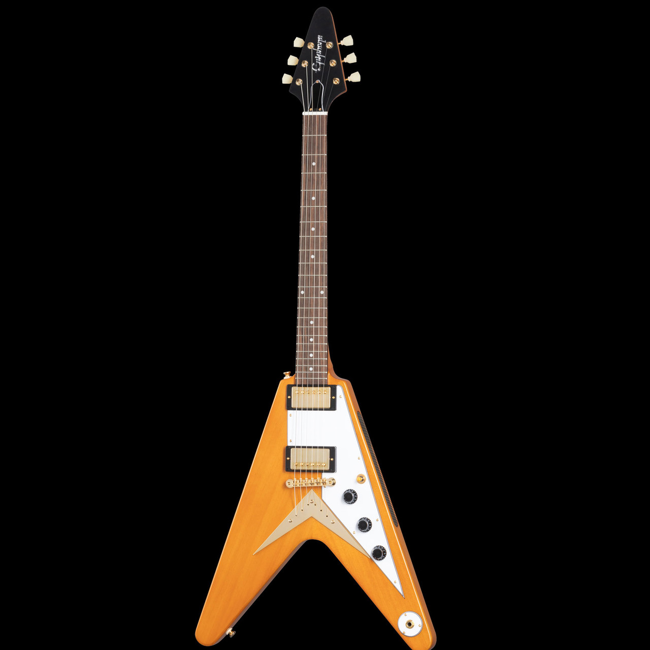 Pre-Order Epiphone 1958 Korina Flying V Aged Natural at Moore Guitars