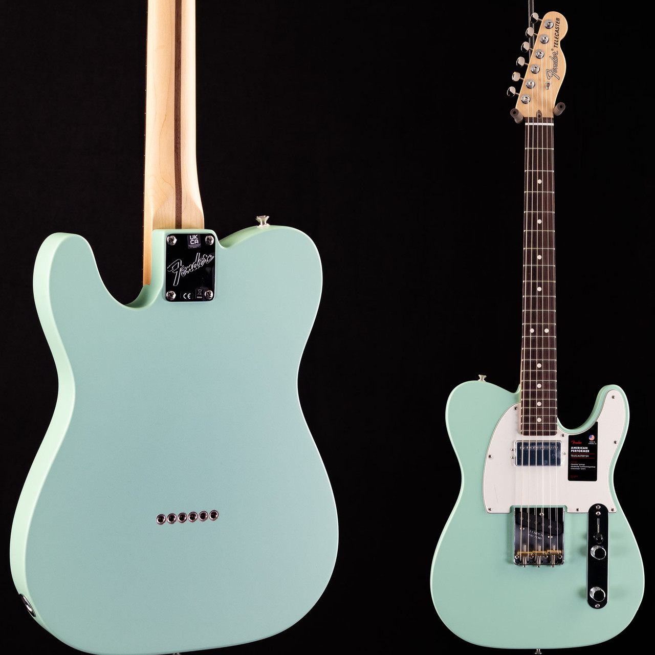 Fender American Performer Telecaster HUM Satin Surf Green 703