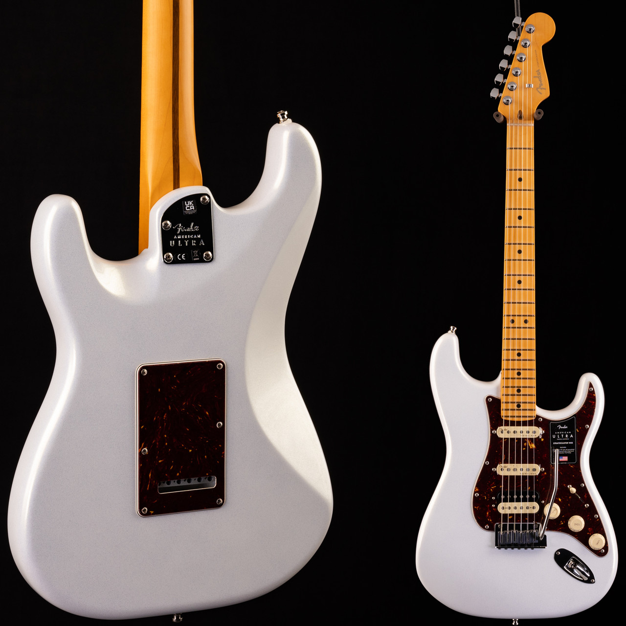 Fender American Ultra Stratocaster HSS Arctic Pearl 632 at Moore