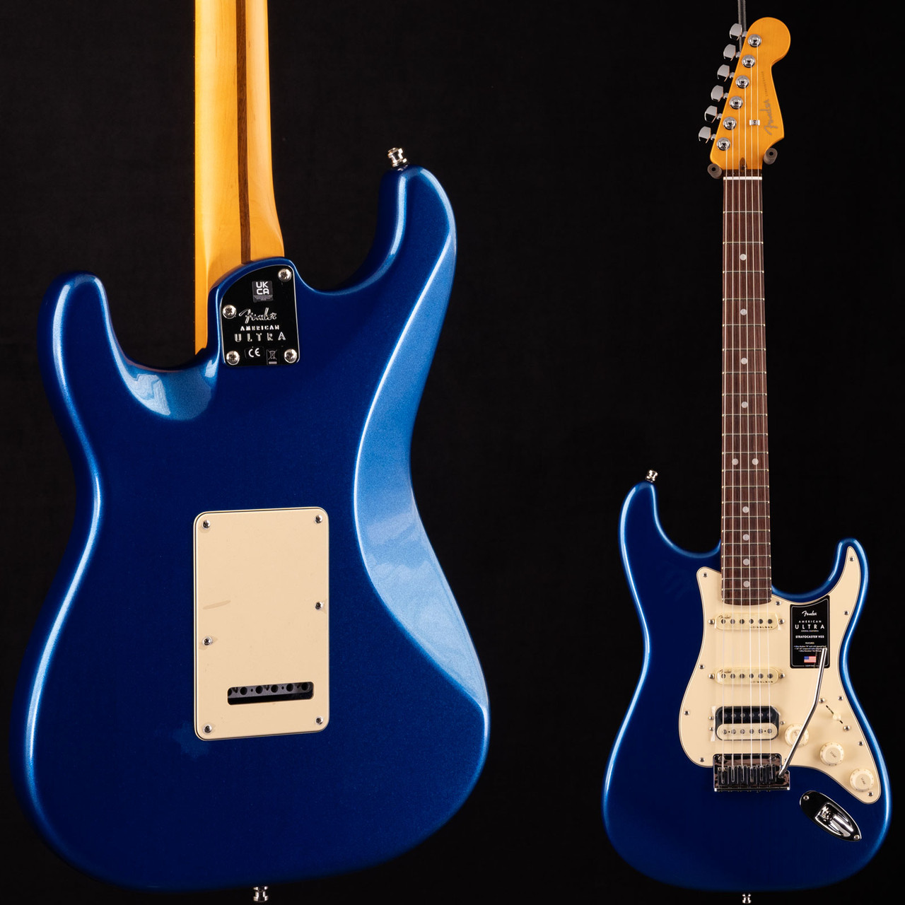 Fender American Ultra Stratocaster HSS Cobra Blue 867 at Moore Guitars