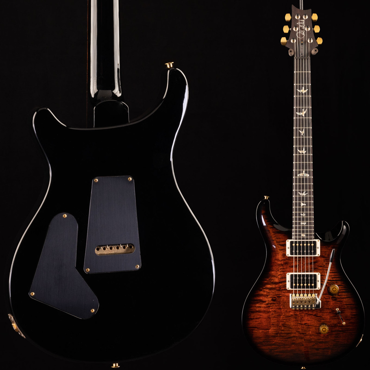 PRS Custom 24 10-Top Black Gold Smokewrap Burst 935 at Moore Guitars