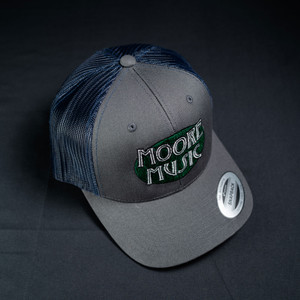 Moore Music Mesh Snapback Hat - Grey/Blue
