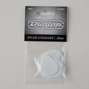 Dunlop Nylon Standard Guitar Picks - .38mm White (12-pack)