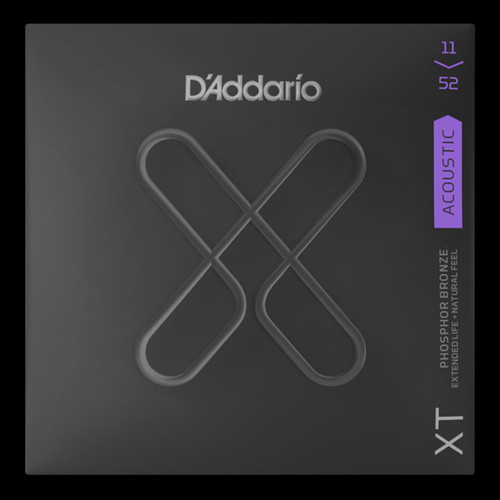 D’Addario XT Phosphor Bronze 11-52 Custom Light Coated Acoustic Guitar Strings