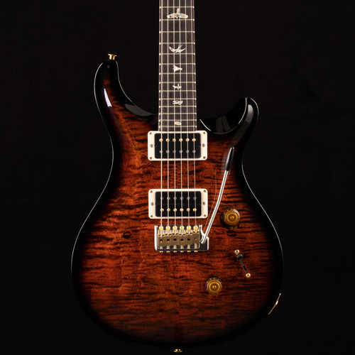 PRS Custom 24 10-Top Black Gold Smokewrap Burst 935 at Moore