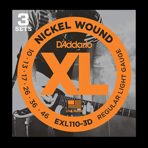 D'Addario EXL110 Nickel Wound - 10-46 (3-Pack)