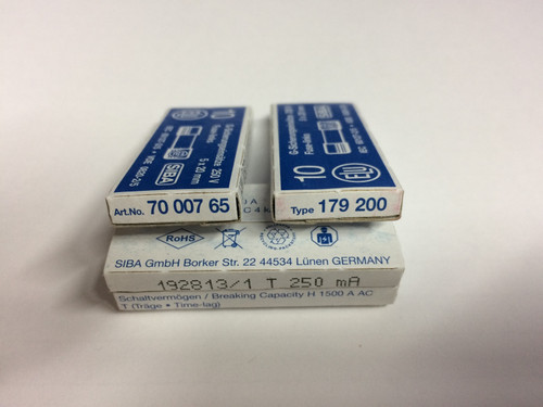 SIBA Fuse 70 007 65 7000765 179200 Ceramic 250mA Time Lag Fuse