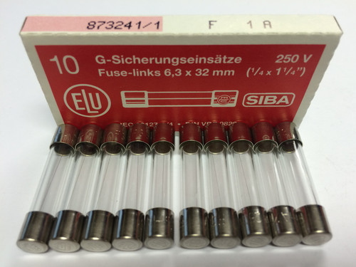 SIBA Fuse 70 059 60 7005960 1A  F1A Quick Acting Glass Fuse
