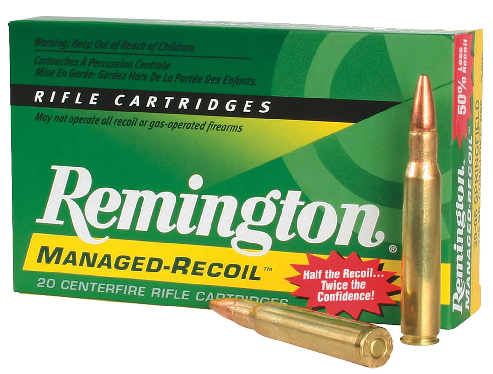Remington Managed Recoil Rifle Ammunition RL300W1, 300 Winchester Mag, Core-Lokt Pointed Soft Point, 150 GR, 2650 fps, 20 Rd/bx
