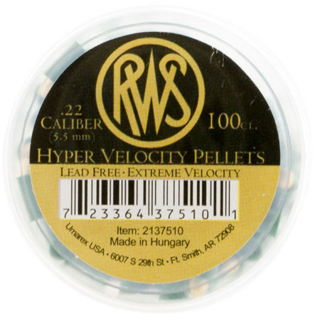 RWS 2137510 HyperVelocity Pellets .22 Pellet Lead-Free 100