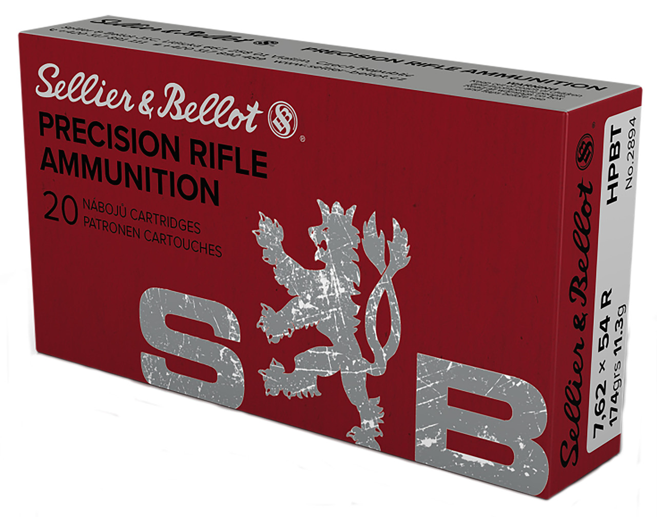 Sellier & Bellot 7.62x54R Ammo 174gr HPBT Ammunition - 20 Rounds