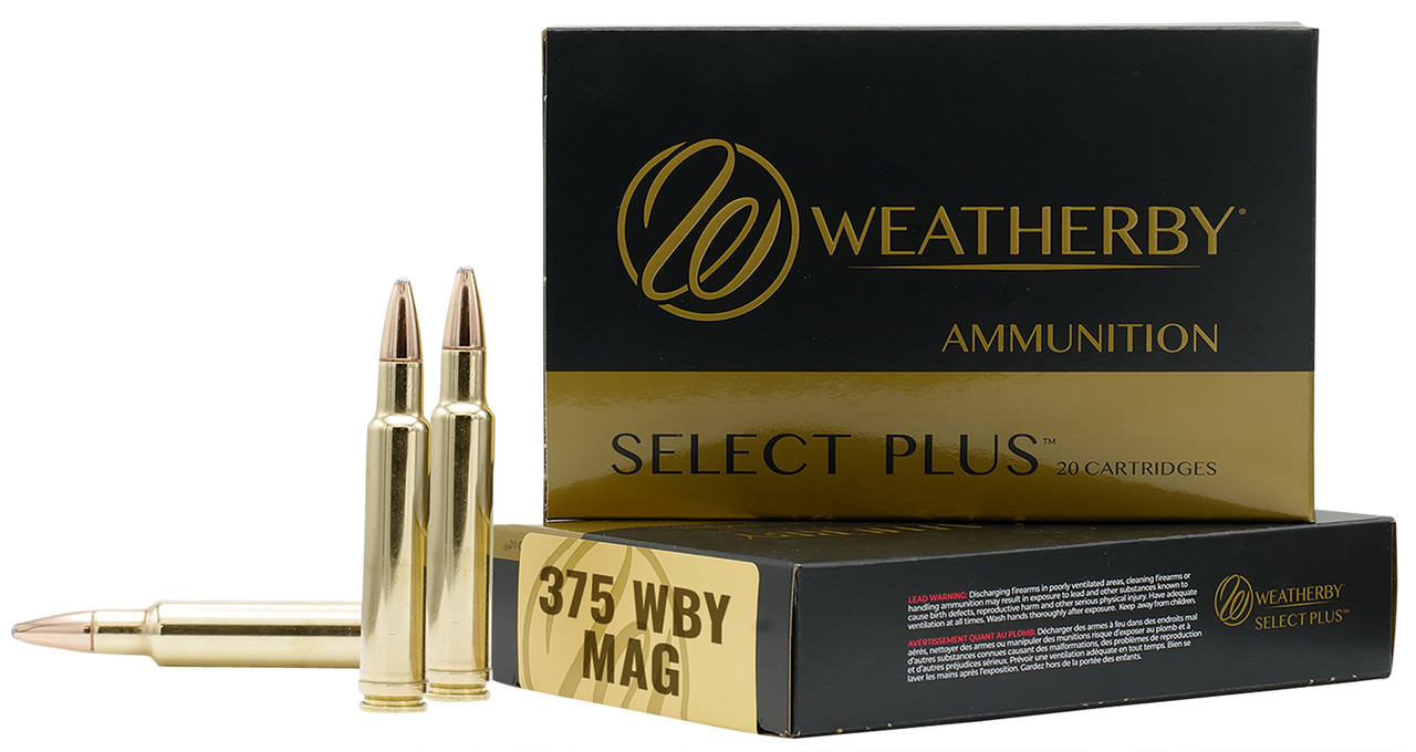 Weatherby Select Plus Ammunition 375 Weatherby Magnum | N375300PT