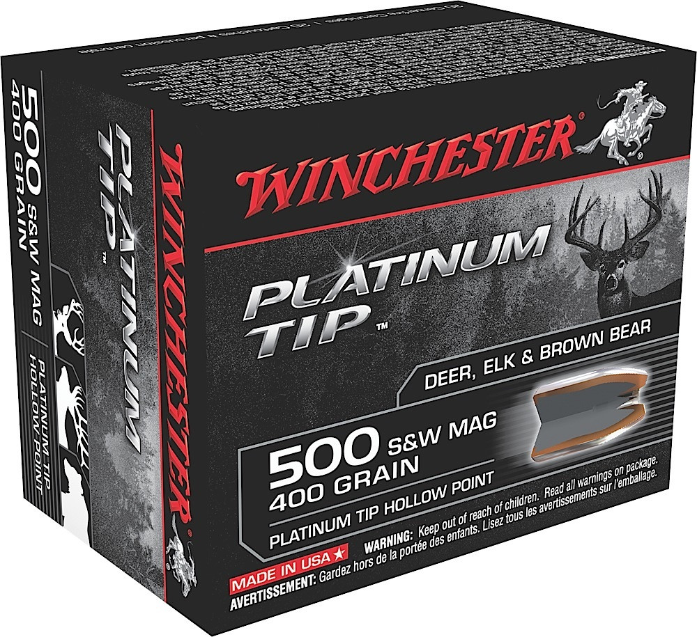 Winchester Platinum Tip Handgun Ammunition, 500 S&W Magnum | S500PTHP