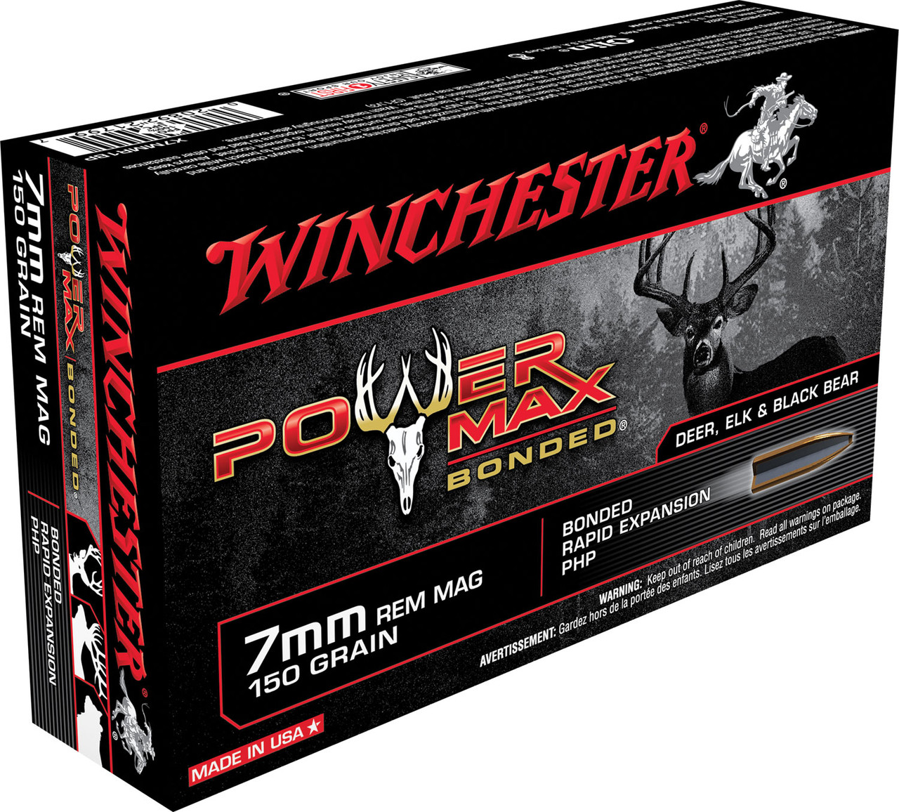 Winchester Power Max 7mm Remington Magnum Ammunition 20 Rounds PHP 150 Grains X7MMR1BP