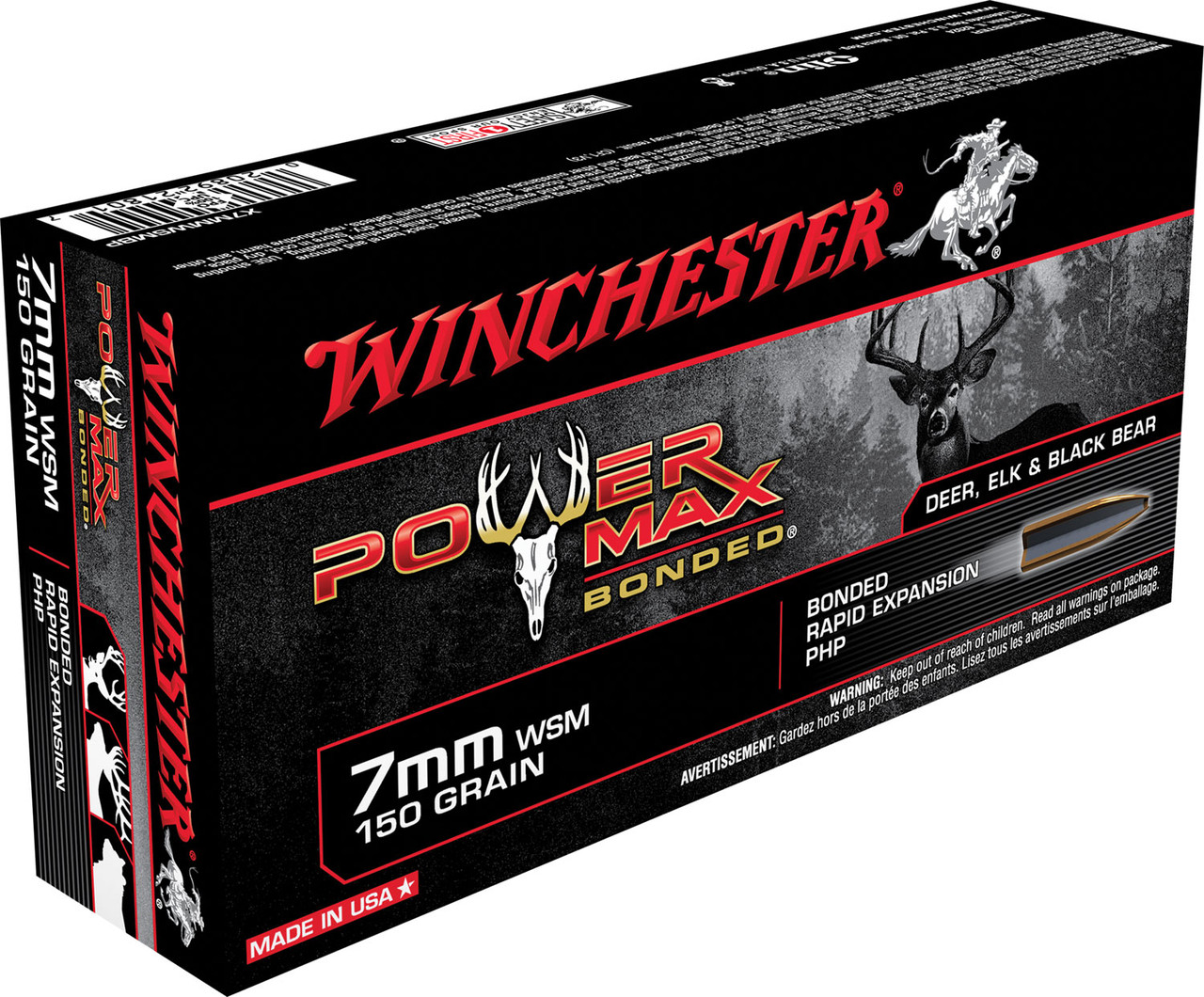 Winchester Power Max Bonded Ammunition 7mm Winchester Short Magnum | X7MMWSMBP