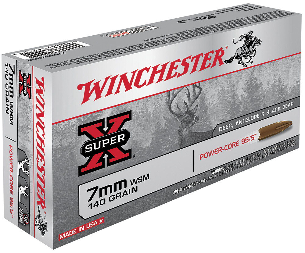 Winchester Power Core 7mm WSM Ammunition 20 Rounds Lead Free HP 140 Grains X7MMWSMLF