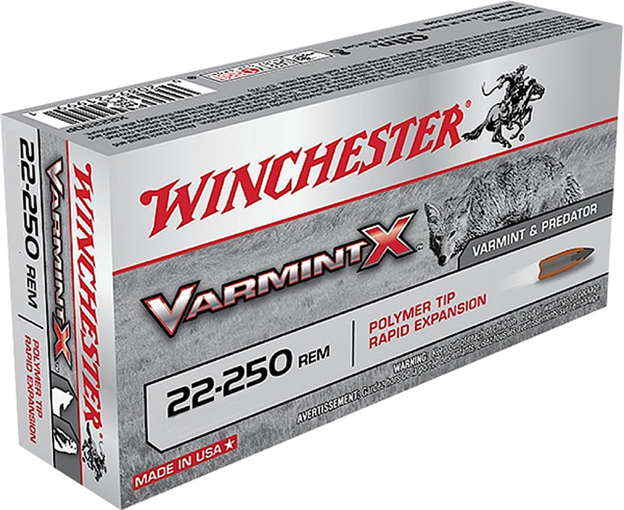 Winchester Varmint X .22-250 Remington Ammunition 40 Rounds, PT, 55 Grains
