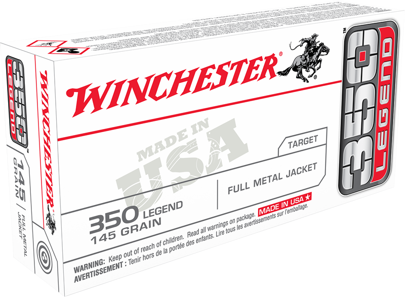 Winchester Ammo USA3501 USA 350 Legend 145 gr Full Metal Jacket (FMJ) 20 Rounds