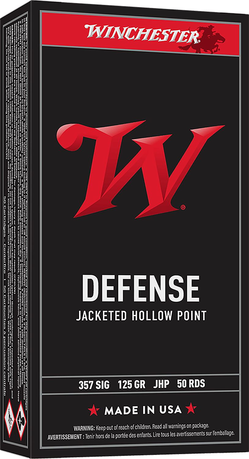 Winchester USA357SJHP USA 357Sig 125gr Jacketed Hollow Point 50 Per Box/10 Case Centerfire, Handgun Ammunition