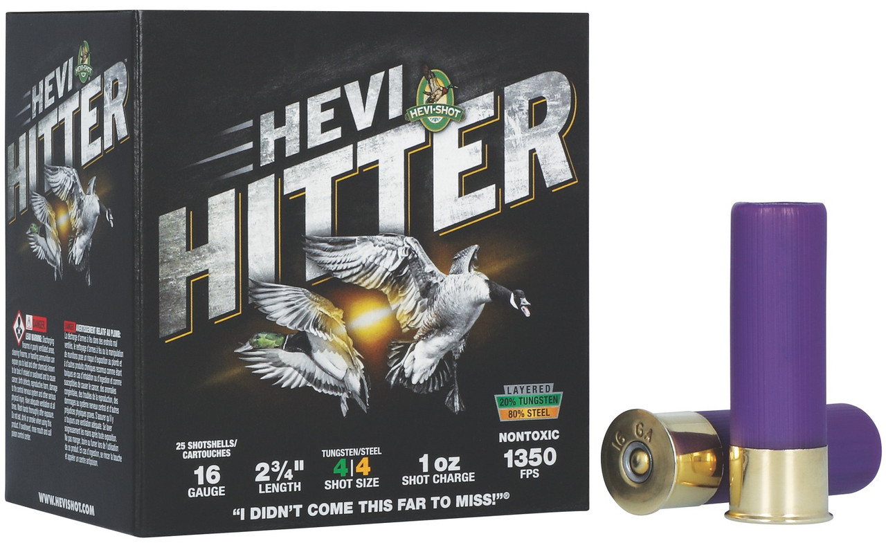 HEVI-Shot HS29164 HEVI-Hitter 16Gauge 2.75" 1oz 4Shot 25 Per Box/10 Case