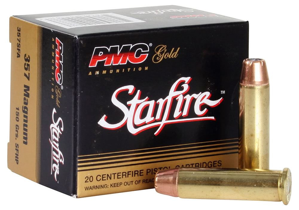 PMC Gold Line Premium Pistol/Revolver Ammunition 44SFA, 44 Remington Mag, StarFire Hollow Point, 243 GR, 1300 fps, 20 Rd/bx