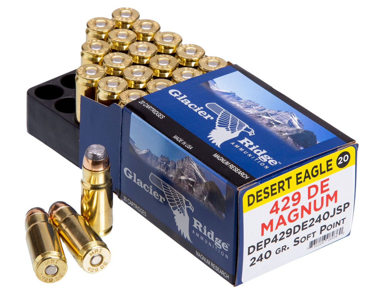 Magnum Research DEP429DE240J Desert Eagle 429 DE 240 gr Jacketed Soft Point 20 Per Box/ 10 Cs