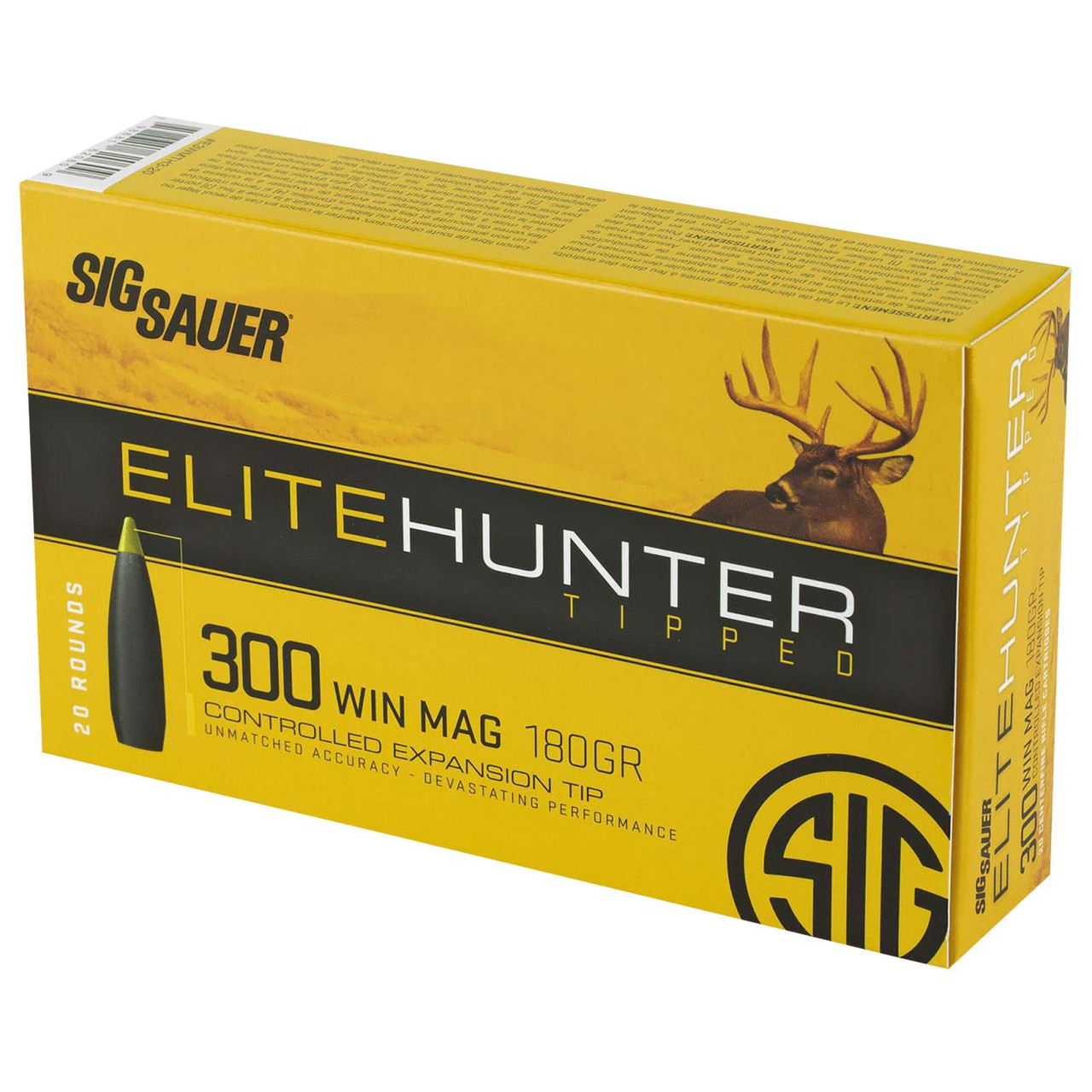 Sig Sauer E3WMAB18020 Elite Hunting 300 Win Mag 180 gr Nosler AccuBond 20 Per Box/ 10 Case