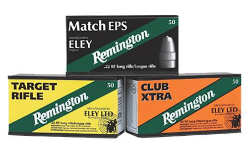 Remington Eley Match Rimfire Ammunition RE22EPS, 22 Long Rifle, Lead Flat Nose, 40 GR, 1085 fps, 50 Rd/bx