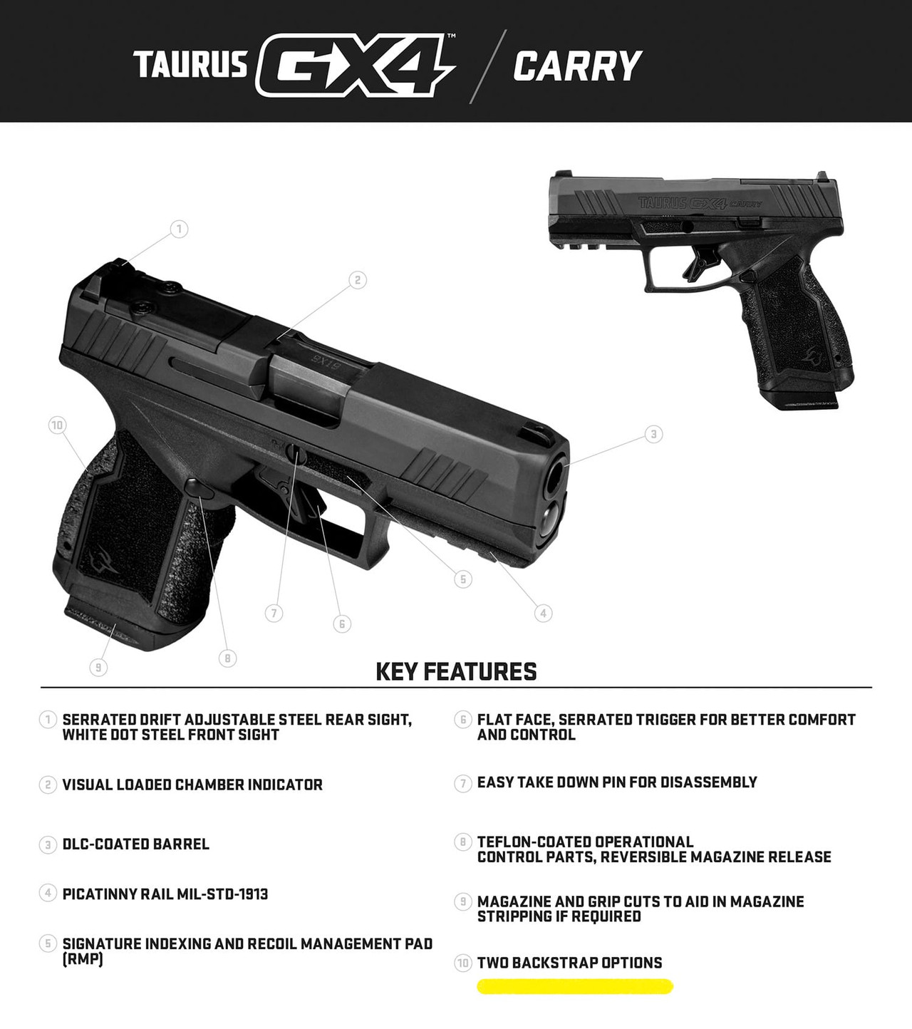 Taurus 1GX4CRP94110 GX4 For Sale | 725327634904