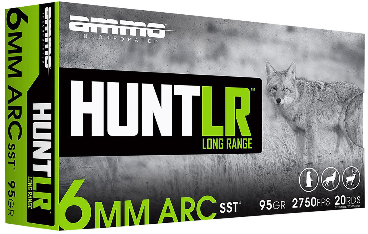 Ammo Inc 6ARC095SSTA20 Hunt Long Range 6mmARC 95gr Super Shock Tip 20 Per Box/10 Case, Centerfire Rifle Ammo