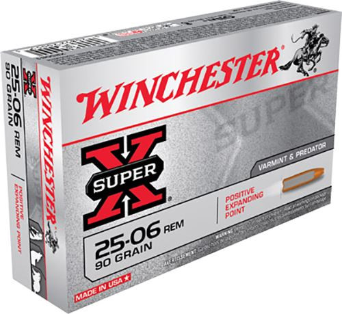 Winchester X25061 Super X 25-06Rem 90gr Positive Expanding Point 20 Per Box/10 Case Centerfire, Rifle Ammunition