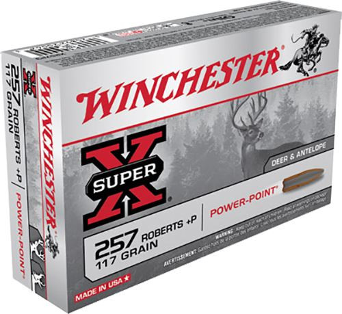 Winchester X257P3 Super X 257Roberts 117gr Power Point 20 Per Box/10 Case Centerfire, Rifle Ammunition