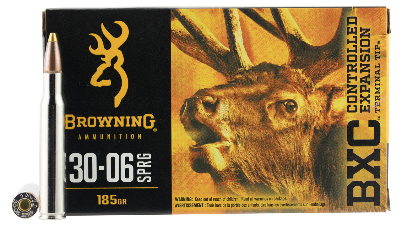 Browning BXC .30-06 Springfield Ammunition 20 Rounds BXC 185 Grains B192203081