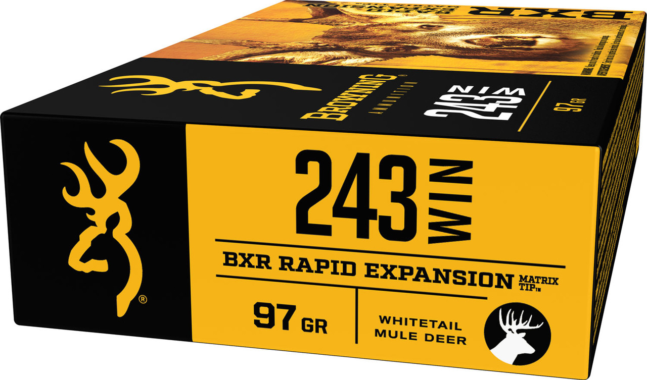 Browning BXR .243 Winchester Ammunition 20 Rounds BXR 97 Grains B192302431