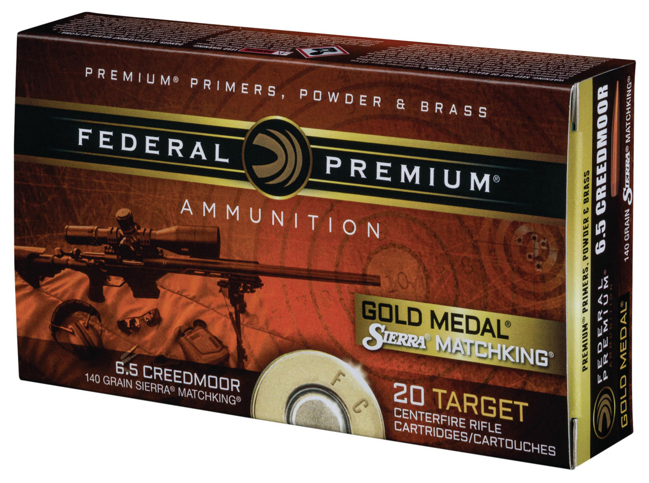 Federal Gold Medal Ammunition 6.5 Creedmoor | GM65CRD1BAG1