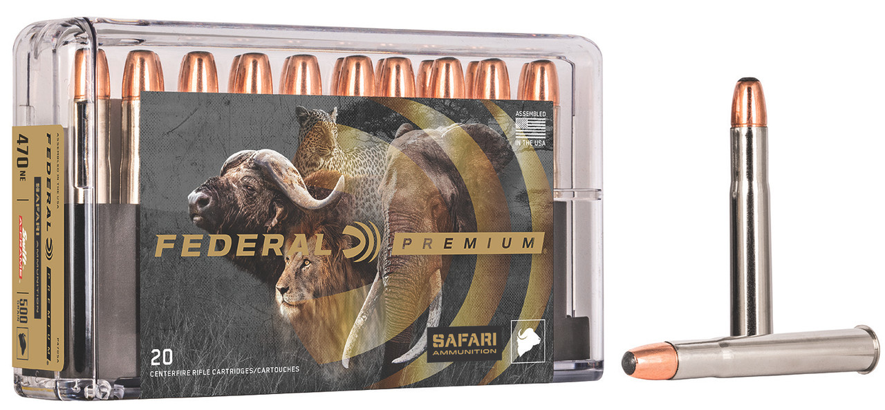Federal Safari Cape-Shok 470 Nitro 500 Grain Swift A-Frame P470SA