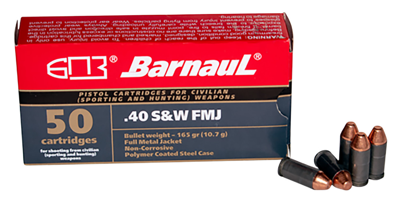 Hi-Point BRN40SWZNFMJ165 Pistol Ammo 40 S&W 165 gr Full Metal Jacket (FMJ) 50 Bx/ 10 Cs