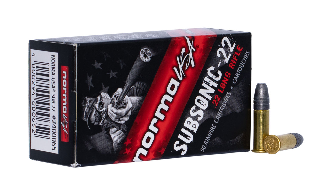 Norma Ammunition (RUAG) 2400065 Subsonic 22 LR 40 gr Lead Hollow Point (LHP) 50 Bx/ 100 Cs