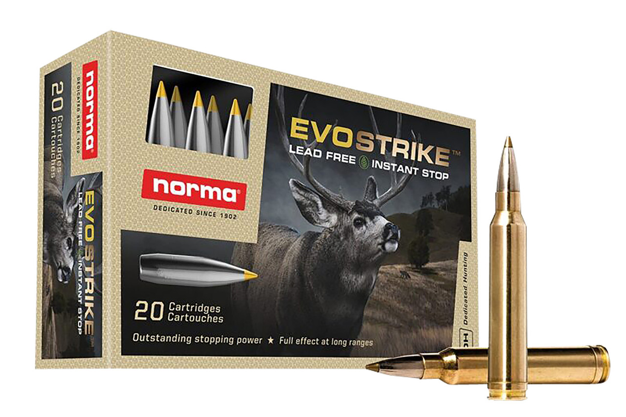 Norma Ammunition 20177372 Dedicated Hunting Evostrike 300 Win Mag 139 gr Hollow Point Boat Tail 20 Per Box/ 10 Cs