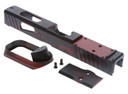 Rival Arms RA-RA14G105A Faction Series Slide A1 with Docter Cut Cerakote Ready Red 17-4 Stainless Steel for Glock 17 Gen3 (Slide & Mag Well Only)