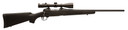 Savage Model 111 Trophy Hunter XP Rifle 19795, 338 Win Mag, 24 in, Bolt Action, Blk Syn Stock, Matte Blk Finish, 3 Rds, DBM, Accutrigger, w/Nikon Scope 3-9X40 BDC Reticle