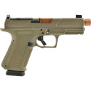 Shadow Systems MR920 Combat Slide Optic Pistol 9mm 4 in FDE Frame Threaded Barrel Bronze 15 rd SS-1015