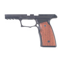 Sharps Bros. Grip Module, Fits Sig P365X Macro with No Manual Safety, Anodized Finish, Black, Brazilian Cherry Wood Grips SBGM05