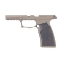 Sharps Bros. Grip Module, Fits Sig P365X Macro with No Manual Safety, Anodized Finish, Flat Dark Earth, Wenge Wood Grips SBGM06