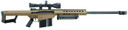 Barrett Model 82A1 .50 BMG Rifle System Pkg 14024, .50 BMG, Semi-Auto, 29 in Barrel, Tan Cerakote Finish, w/ Leupold Mark 4 4.5-14X50 Scope, ZERO-GAP Rings, Monopod, 10 Rd, 1-3 Delivery