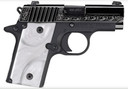 Sig Sauer Model P238 Pearl Pistol 238380ESW, 380 ACP, 2.70 in, Custom Pearl Grips, Black Nitron Stainless Finsh, Engraved Slide, Siglite Night Sights, 6+1 Rds