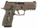 Sig Sauer P320 Carry ACG Scorpion Pistol 320AXGCA-9-CW-SCPN-R2. 9mm, 3.9", Optic_Ready, FDE Cerakote, 17 Rds