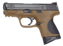 Smith & Wesson 10191 M&P 9C Pistol, 9mm, 3.5 in BBL, Double Act, Flat Dark Earth Polymer Grips, White Dot Front, Low Prof Carry Rear Sights, Flat Dark Earth Finish, 12+1 Rds