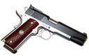 Wilson Combat Classic Pistol WC-A-TTSCA, .45 ACP, 5 in Stainless Match Grd BBL, Two-Tone: Black Slide/Stainless Lower, Armor-Tuff Slide, Rosewood Grips, Ambi, Magwell, 8 Rds, CA Approved